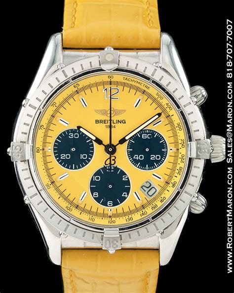 breitling a30012 cockpit chronograph yellow dial ss 18979|[WTB] Breitling A30012 Cockpit Chrono Yellow dial. The.